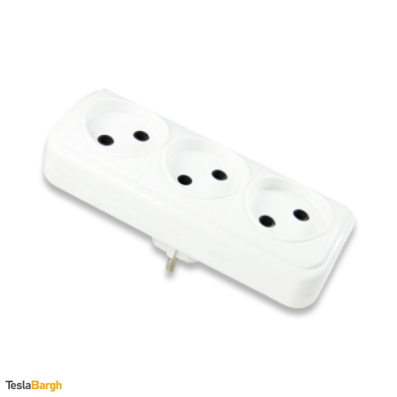 سه راهی برق بدون ارت دوشاخه دار تیراژه مدل سحر